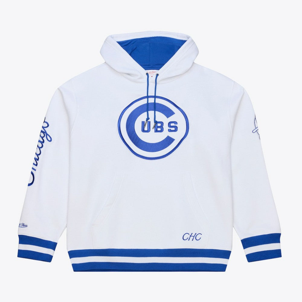 Chicago Cubs Mitchell & Ness Cooperstown Collection Fleece Hoodie - White Hoodies