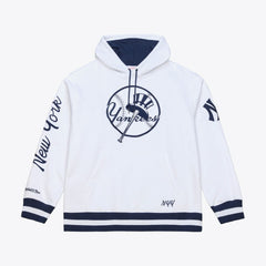 New York Yankees Mitchell & Ness Cooperstown Collection Fleece Hoodie - White Hoodies