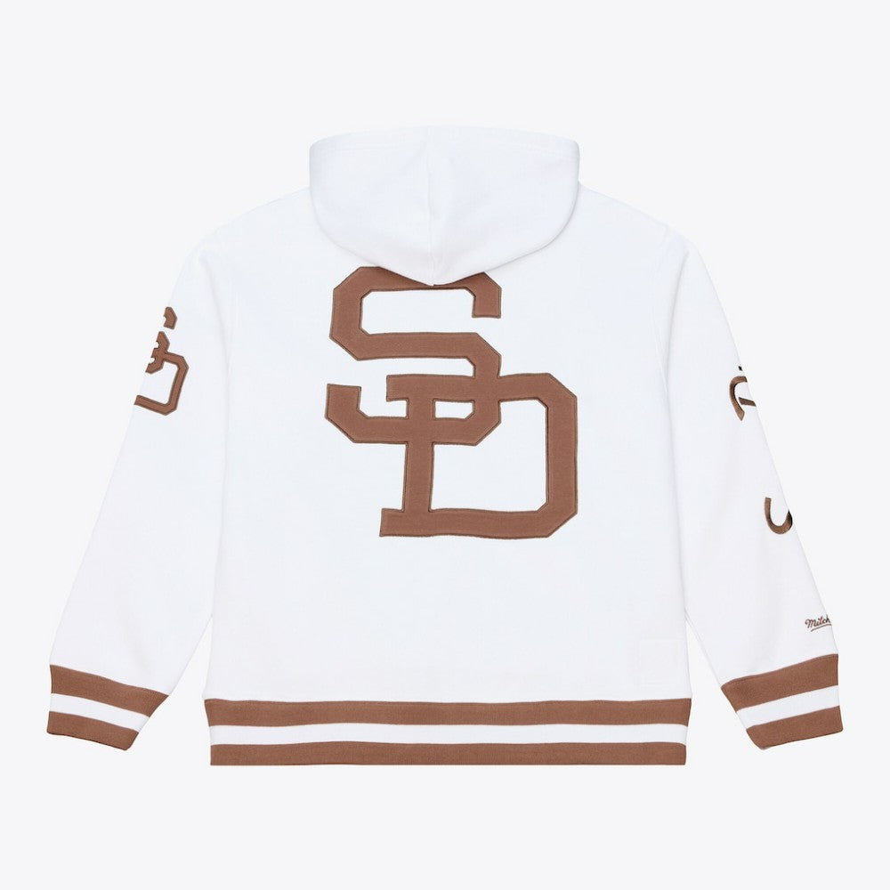 San Diego Padres Mitchell & Ness Cooperstown Collection Fleece Hoodie - White Hoodies