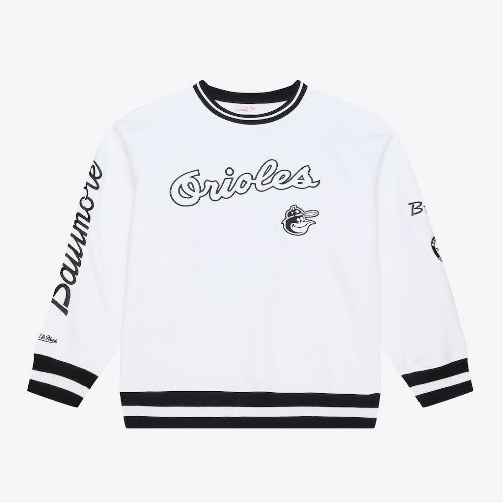 Baltimore Orioles Mitchell & Ness Arctic Fleece Sweatshirt - White Sweatshirts