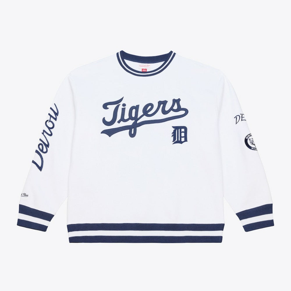 Detroit Tigers Mitchell & Ness Arctic Fleece Sweatshirt - White Sweatshirts