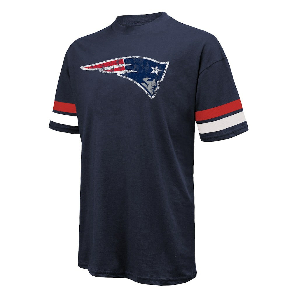 Drake Maye New England Patriots Majestic Threads Oversized T-Shirt - Navy T-shirts