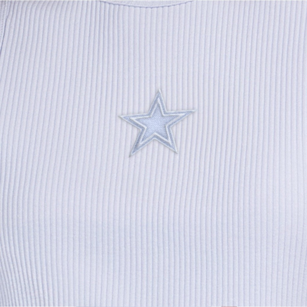 Dallas Cowboys Starter Women's Travel Pastels Cropped Tank - Light Blue Tanks