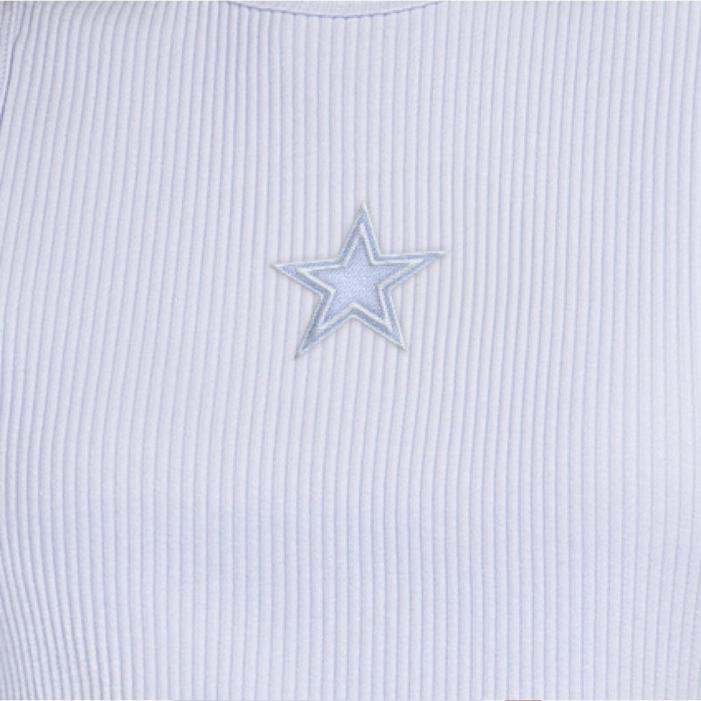 Dallas Cowboys Starter Women's Travel Pastels Cropped Tank - Light Blue Tanks