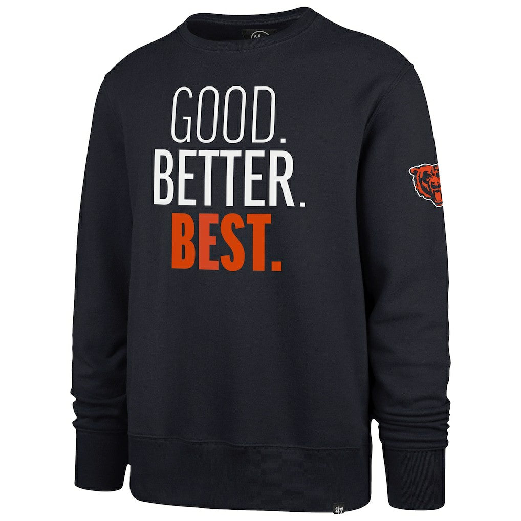 Chicago Bears '47 Good. Better. Best. Headline Sweatshirt - Navy Sweatshirts