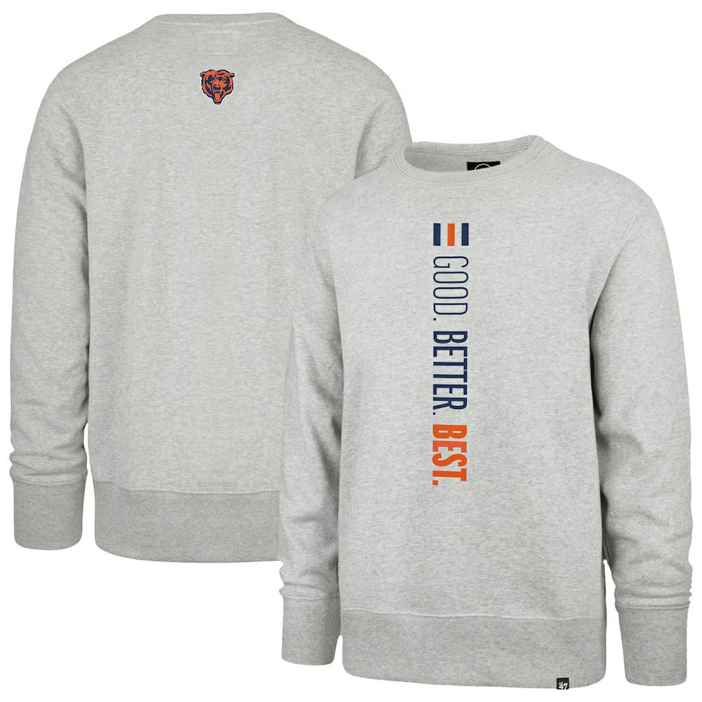 Chicago Bears '47 Good. Better. Best. Franklin Sweatshirt - Heather Gray Sweatshirts