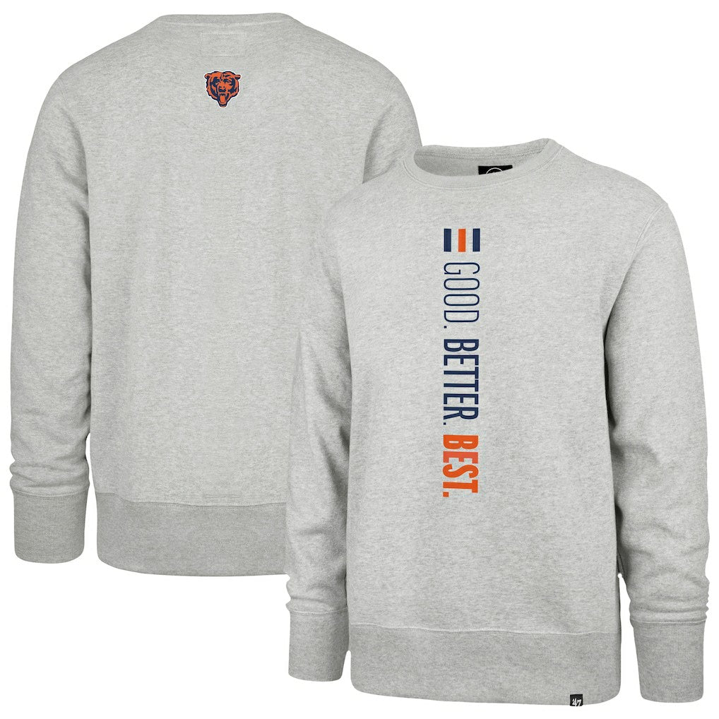 Chicago Bears '47 Good. Better. Best. Franklin Sweatshirt - Heather Gray Sweatshirts