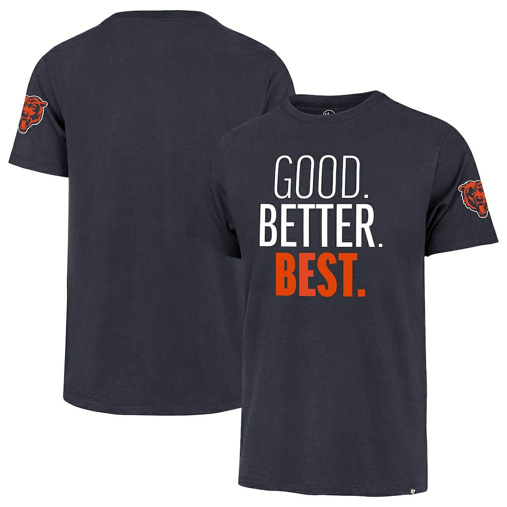 Chicago Bears '47 Good. Better. Best. Franklin T-Shirt - Navy T-shirts