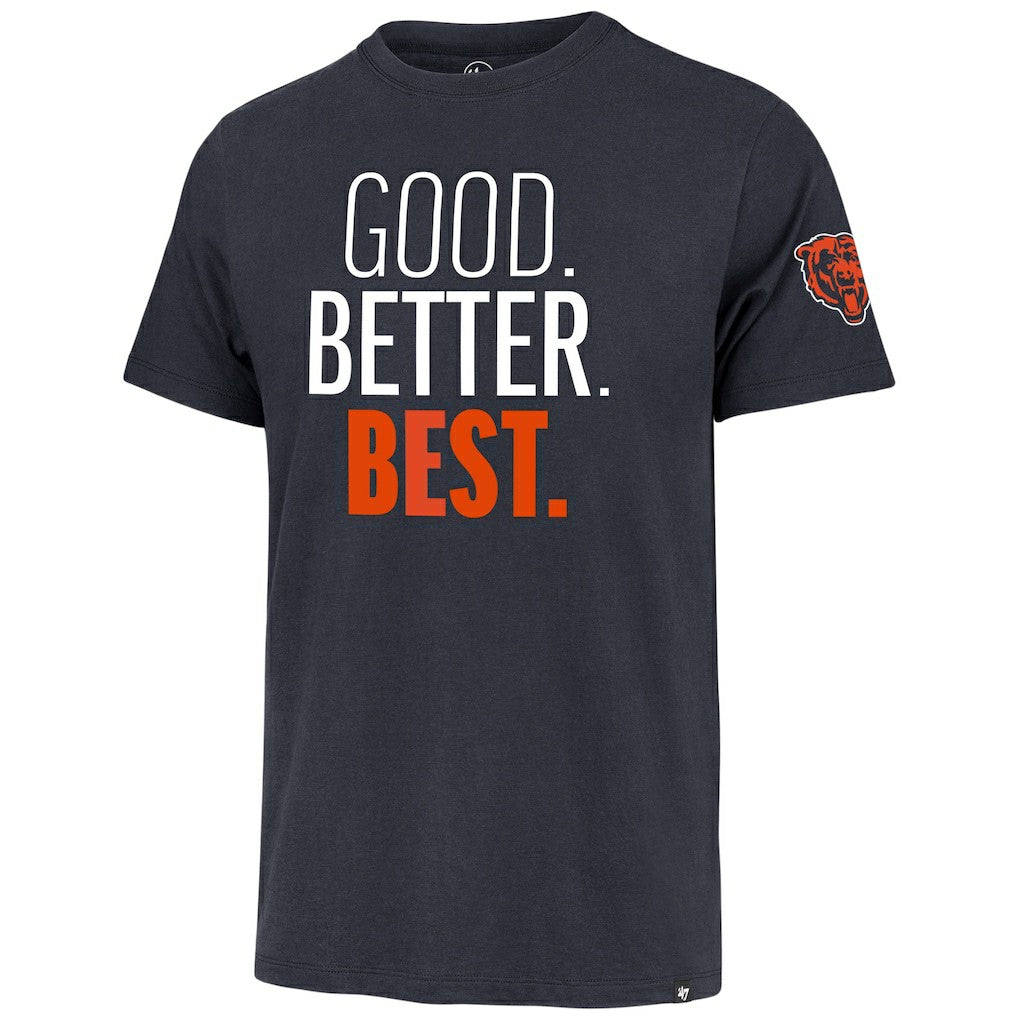 Chicago Bears '47 Good. Better. Best. Franklin T-Shirt - Navy T-shirts