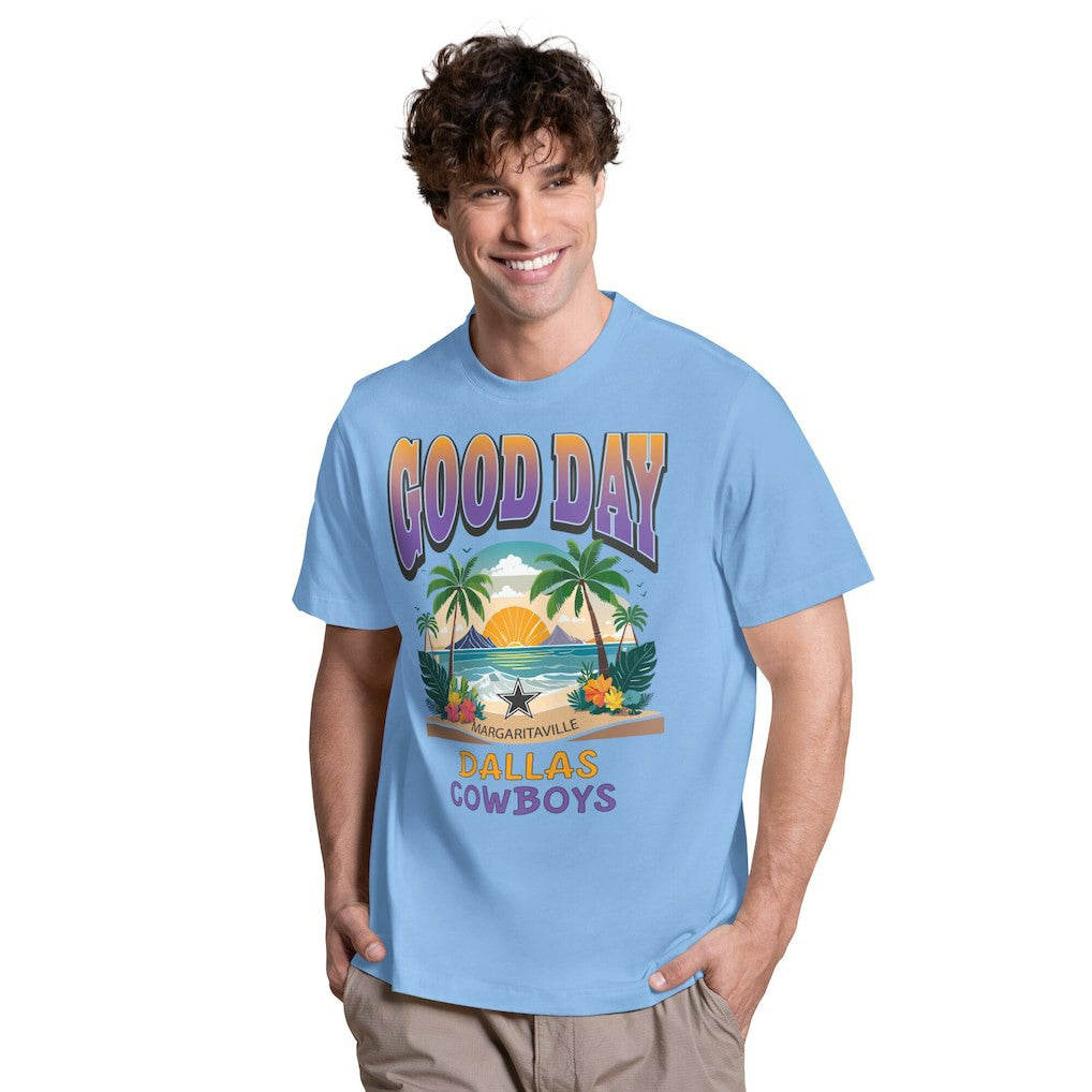 Dallas Cowboys Margaritaville Good Day T-Shirt - Light Blue T-shirts