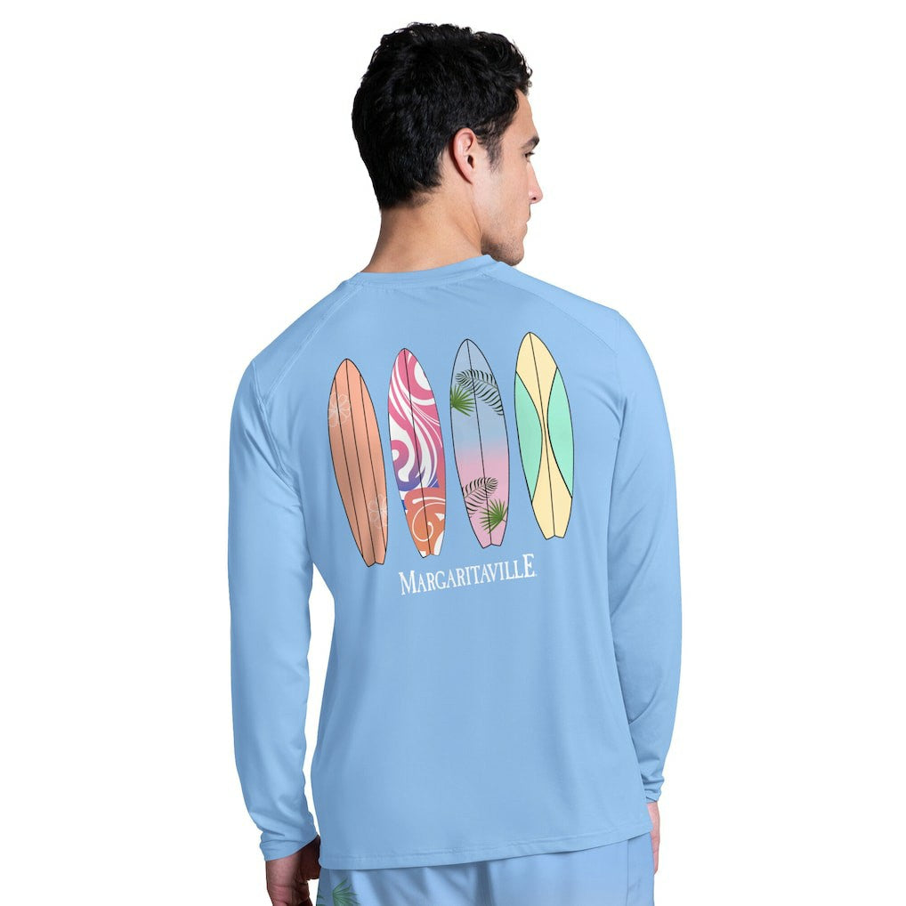 Dallas Cowboys Margaritaville Life's A Beach Long Sleeve Rashguard - Light Blue