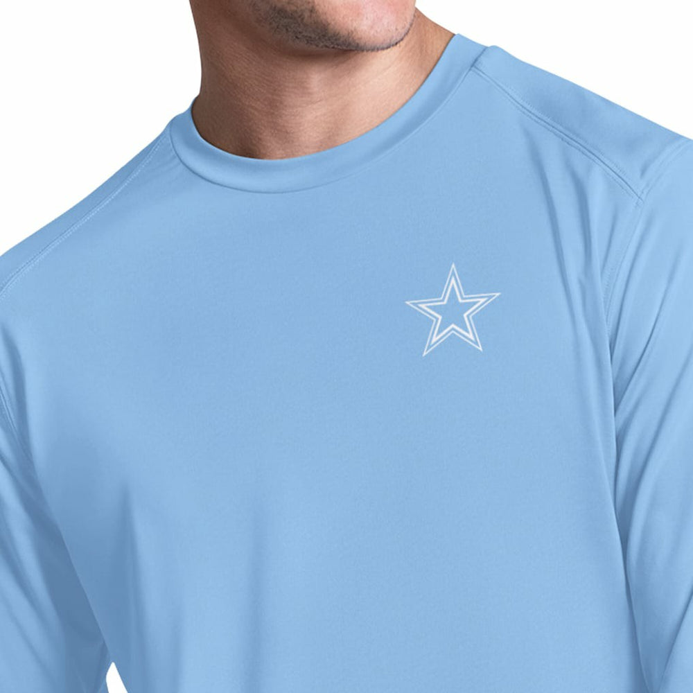Dallas Cowboys Margaritaville Life's A Beach Long Sleeve Rashguard - Light Blue