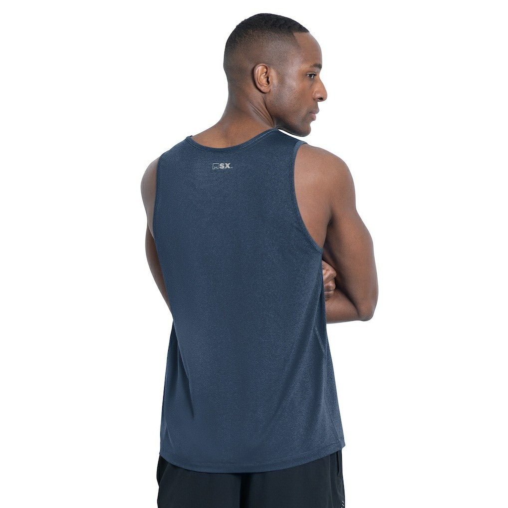 Dallas Cowboys MSX by Michael Strahan Energy Scoop Neck Tank Top - Navy Tops
