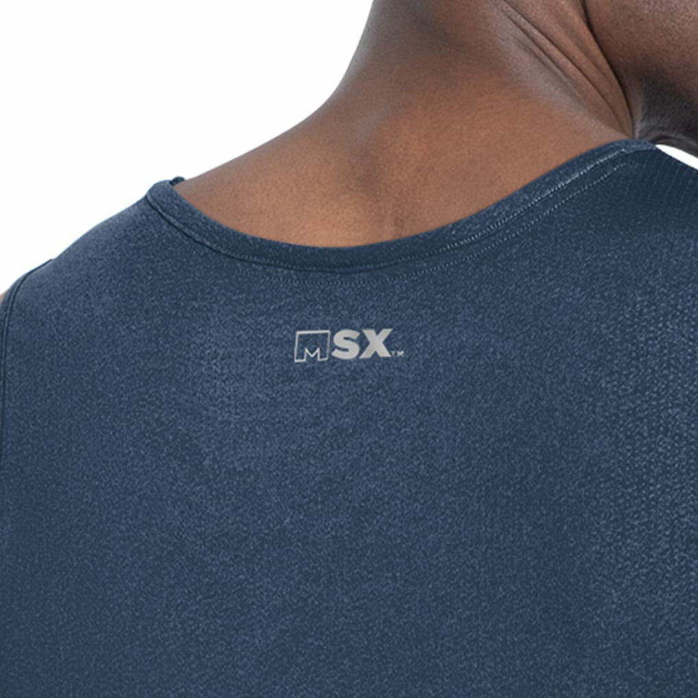 Dallas Cowboys MSX by Michael Strahan Energy Scoop Neck Tank Top - Navy Tops