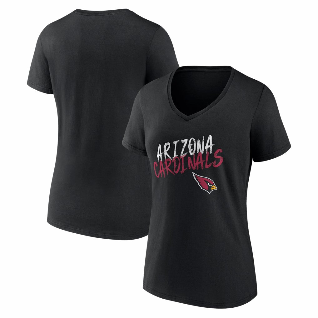 Arizona Cardinals Women's Hustle V-Neck T-Shirt - Black T-shirts