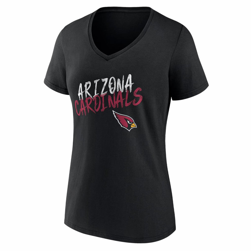 Arizona Cardinals Women's Hustle V-Neck T-Shirt - Black T-shirts