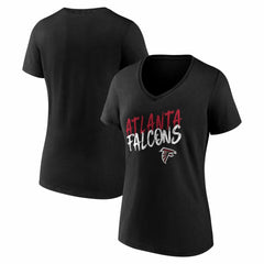 Atlanta Falcons Women's Hustle V-Neck T-Shirt - Black T-shirts