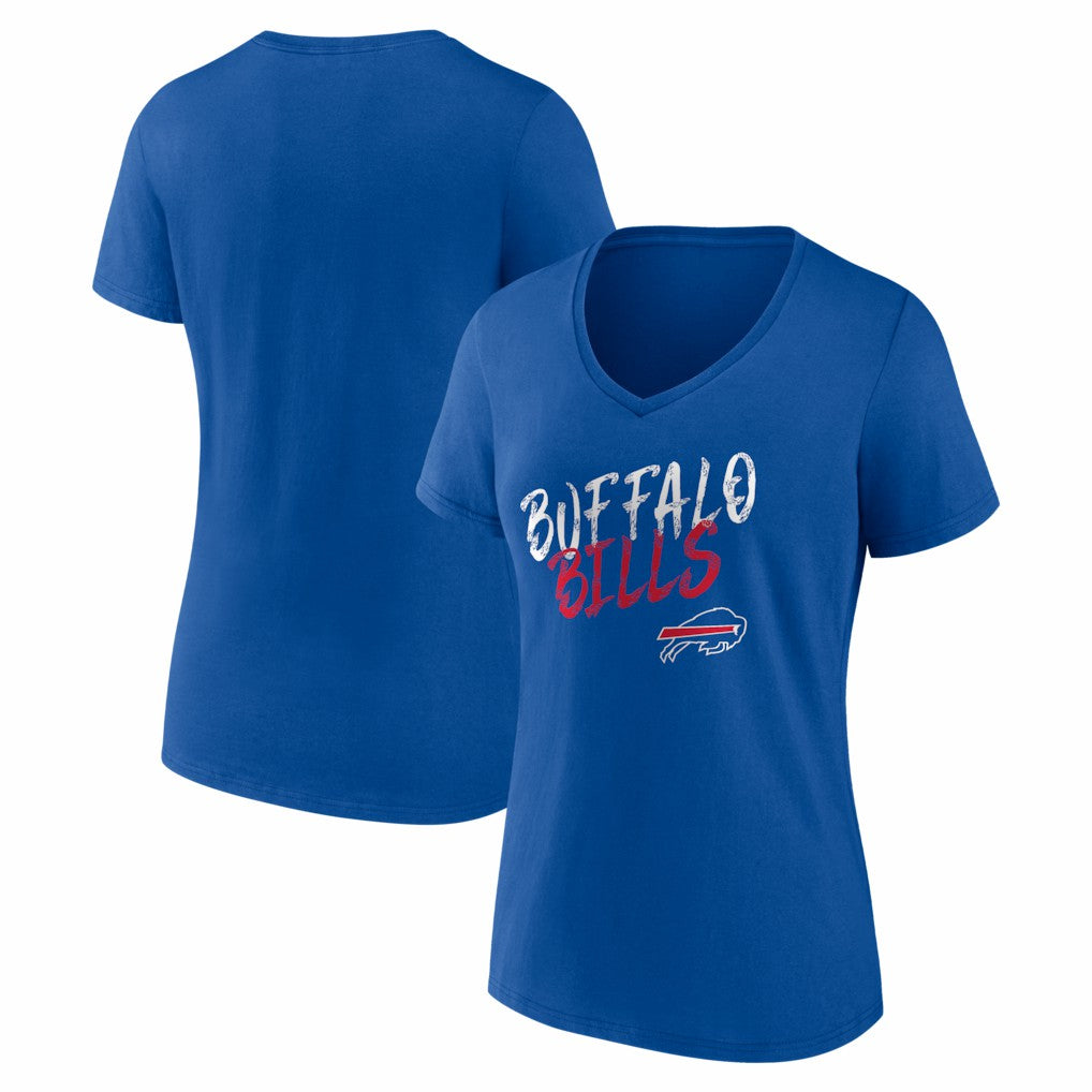 Buffalo Bills Women's Hustle V-Neck T-Shirt - Royal T-shirts