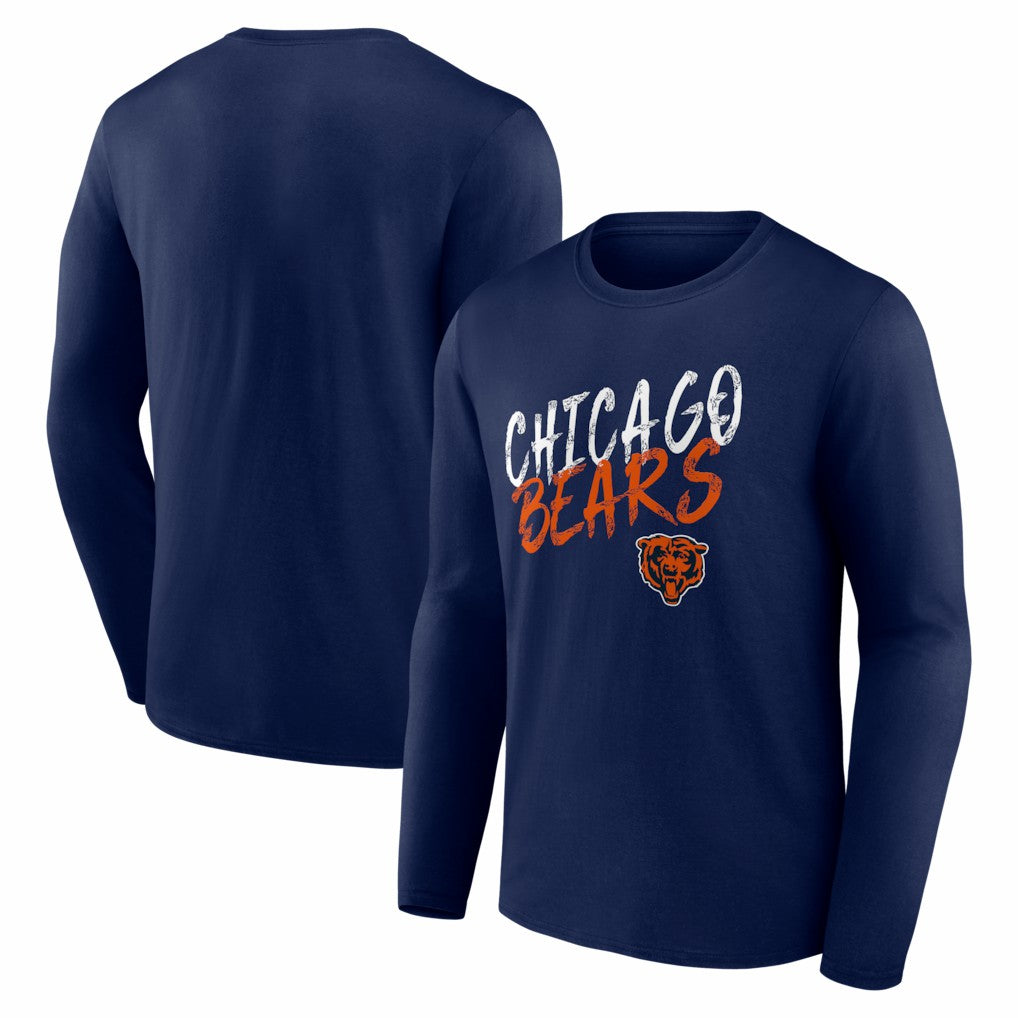 Chicago Bears Hustle Long Sleeve T-Shirt - Navy T-shirts