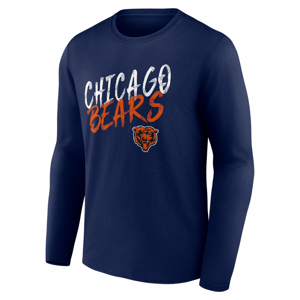 Chicago Bears Hustle Long Sleeve T-Shirt - Navy T-shirts