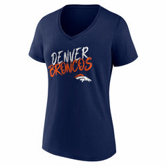 Denver Broncos Women's Hustle V-Neck T-Shirt - Navy T-shirts