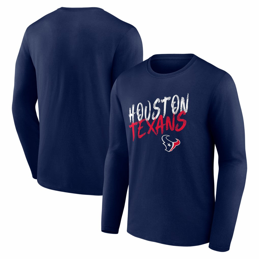 Houston Texans Hustle Long Sleeve T-Shirt - Navy T-shirts