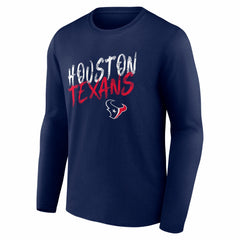 Houston Texans Hustle Long Sleeve T-Shirt - Navy T-shirts