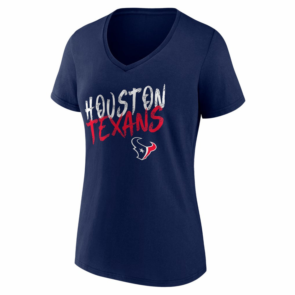 Houston Texans Women's Hustle V-Neck T-Shirt - Navy T-shirts
