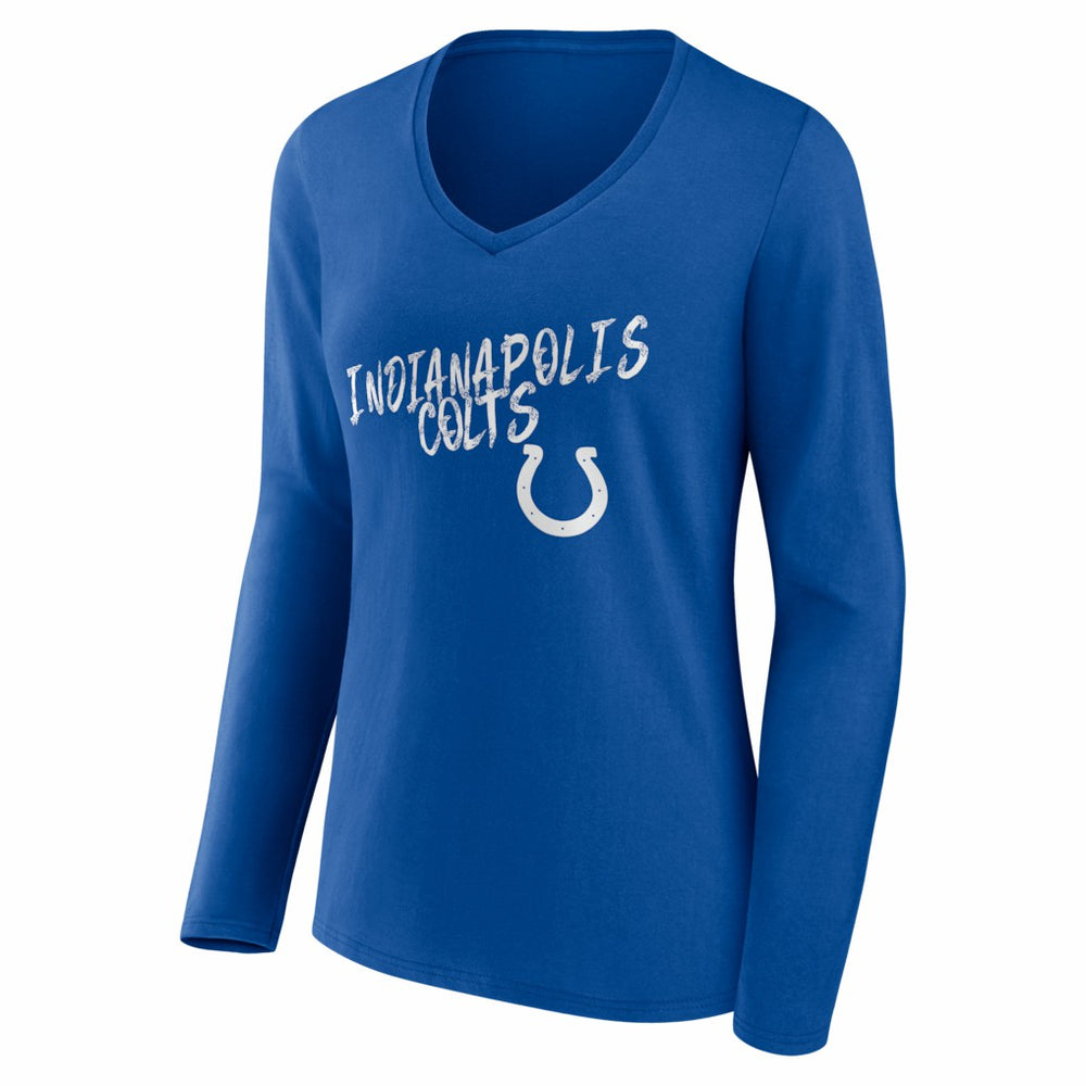 Indianapolis Colts Women's Hustle Long Sleeve V-Neck T-Shirt - Royal T-shirts