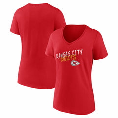 Kansas City Chiefs Women's Hustle V-Neck T-Shirt - Red T-shirts