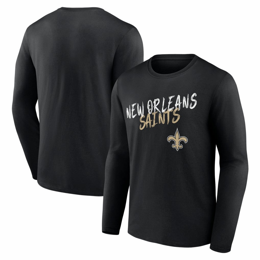 New Orleans Saints Hustle Long Sleeve T-Shirt - Black T-shirts