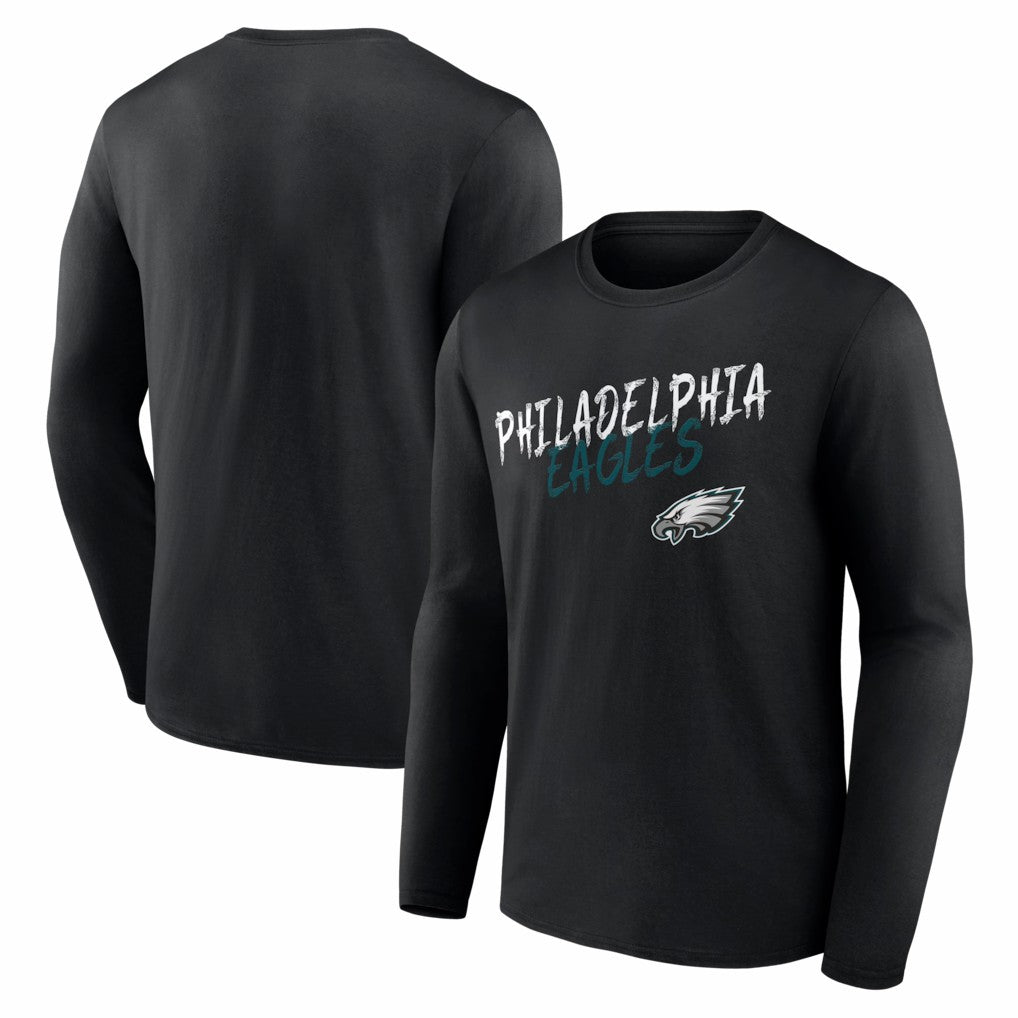 Philadelphia Eagles Hustle Long Sleeve T-Shirt - Black T-shirts