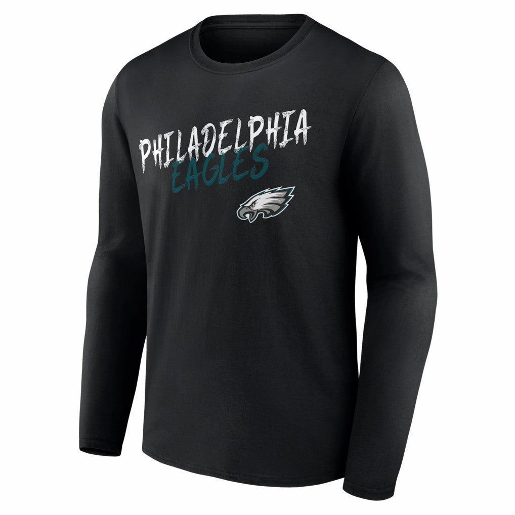 Philadelphia Eagles Hustle Long Sleeve T-Shirt - Black T-shirts