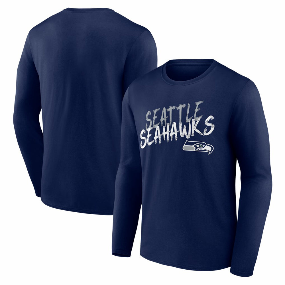 Seattle Seahawks Hustle Long Sleeve T-Shirt - College Navy T-shirts