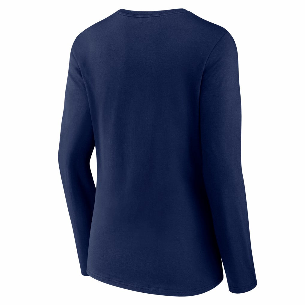 Seattle Seahawks Women's Hustle Long Sleeve V-Neck T-Shirt - College Navy T-shirts