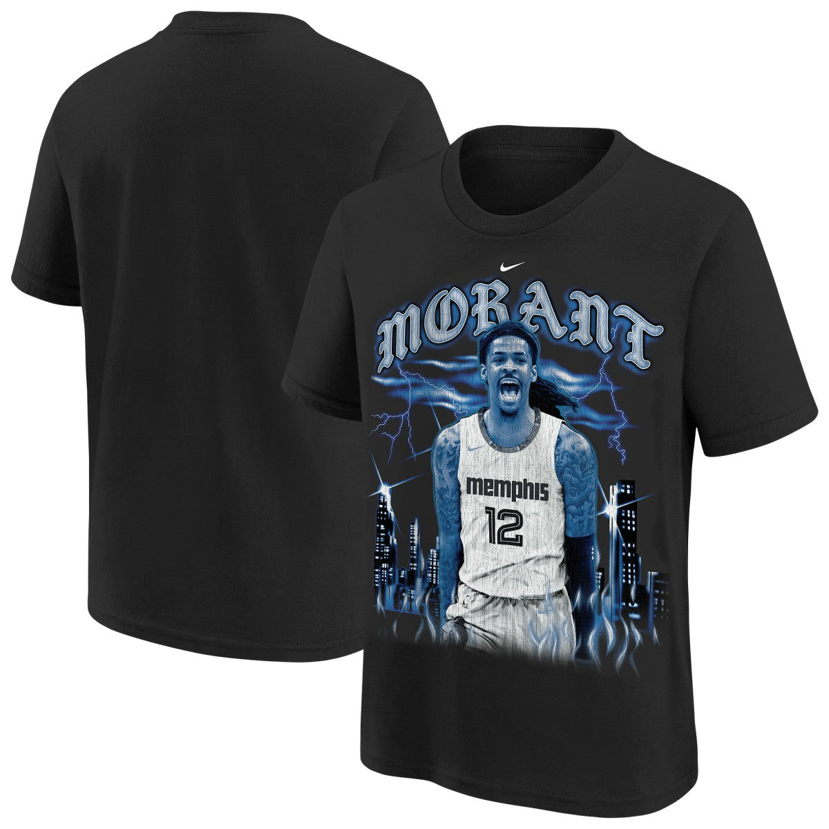 Ja Morant Memphis Grizzlies Youth City Edition Player T-Shirt Black - Nike
