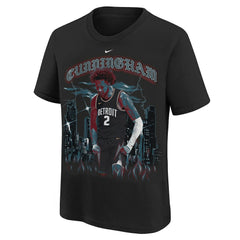 Cade Cunningham Detroit Pistons Youth City Edition Player T-Shirt Black - Nike
