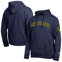 Milwaukee Brewers Champion All Star Wordmark Hoodie - Navy Hoodies