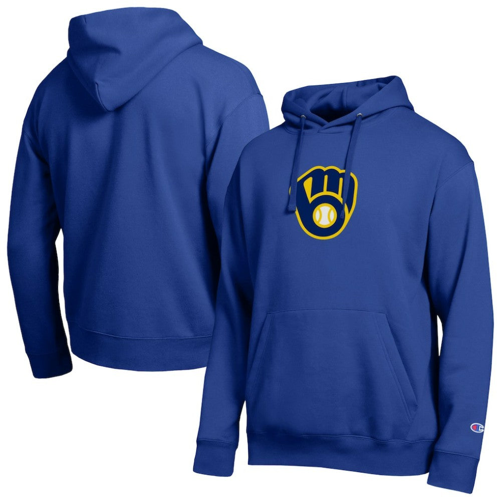 Milwaukee Brewers Champion All Star Embroidered Logo Hoodie - Royal Hoodies