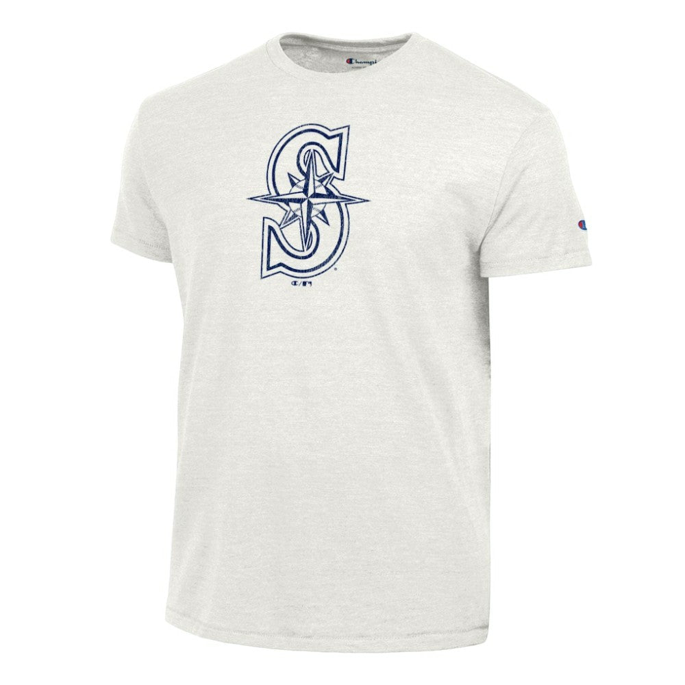 Seattle Mariners Champion Tri-Blend T-Shirt - Heather White T-shirts