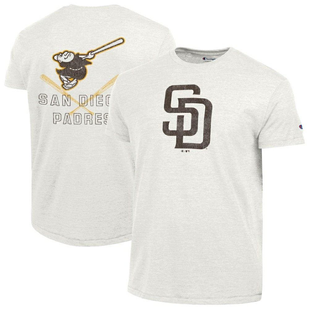 San Diego Padres Champion Tri-Blend T-Shirt - Heather White T-shirts