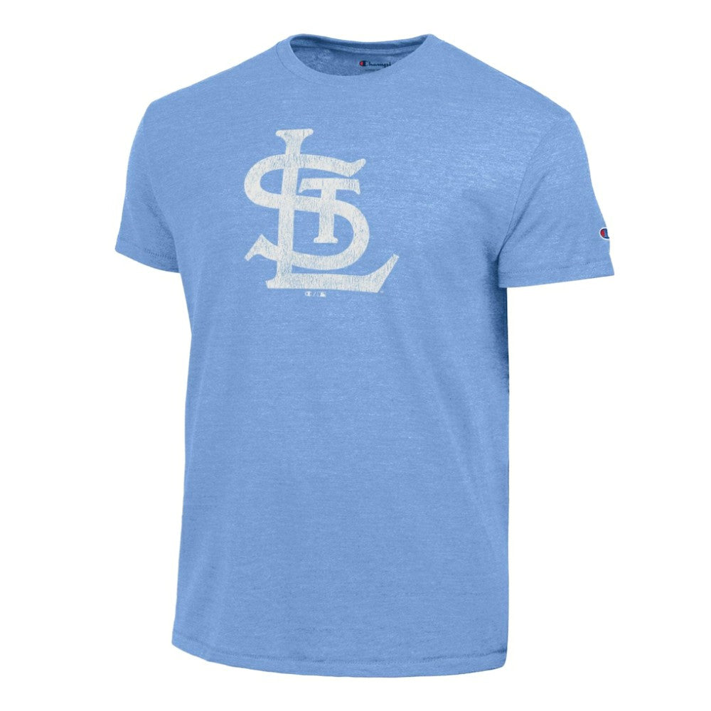 St. Louis Cardinals Champion Tri-Blend T-Shirt - Heather Light Blue T-shirts