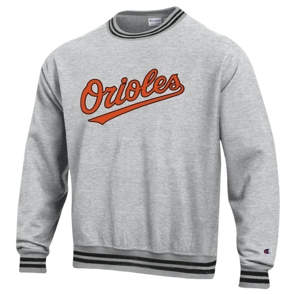 Baltimore Orioles Champion Reverse Weave Sweatshirt - Heather Gray Sweatshirts