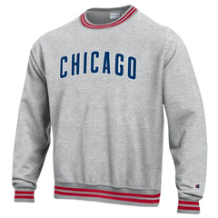 Chicago Cubs Champion Reverse Weave Sweatshirt - Heather Gray Sweatshirts