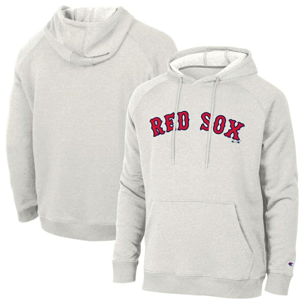 Boston Red Sox Champion Triumph Tri-Blend Raglan Hoodie - Heathered Core Ultra Light Grey Hoodies