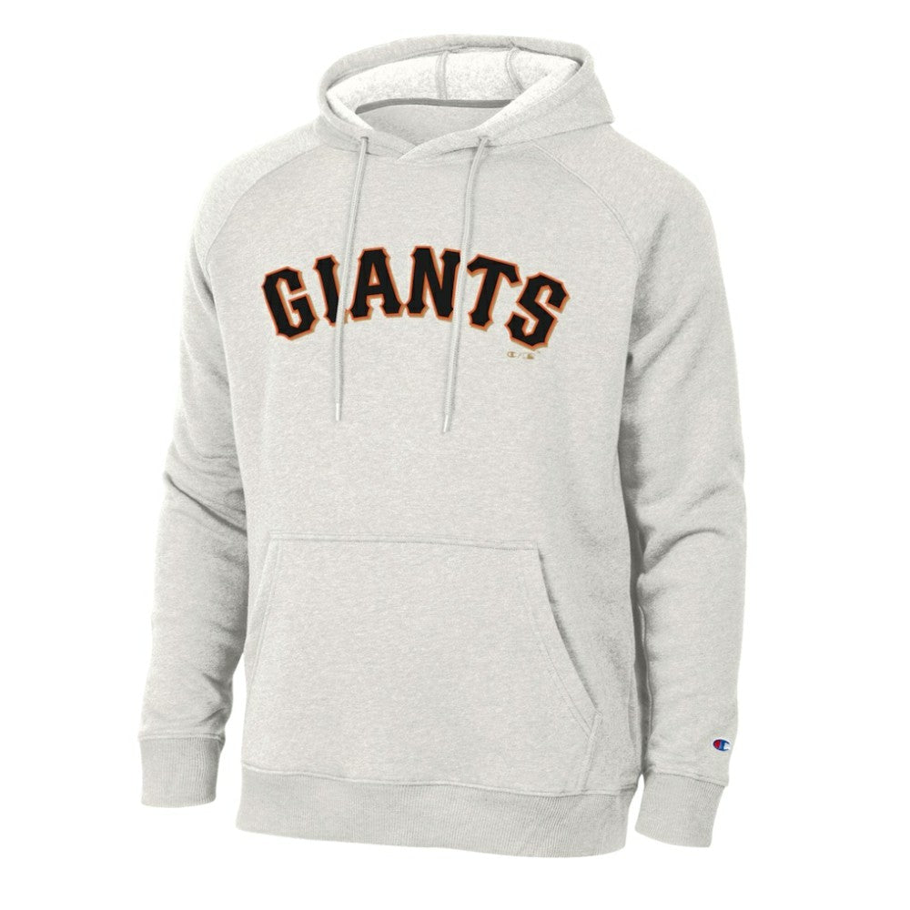 San Francisco Giants Champion Triumph Tri-Blend Raglan Hoodie - Heathered Core Ultra Light Grey Hoodies