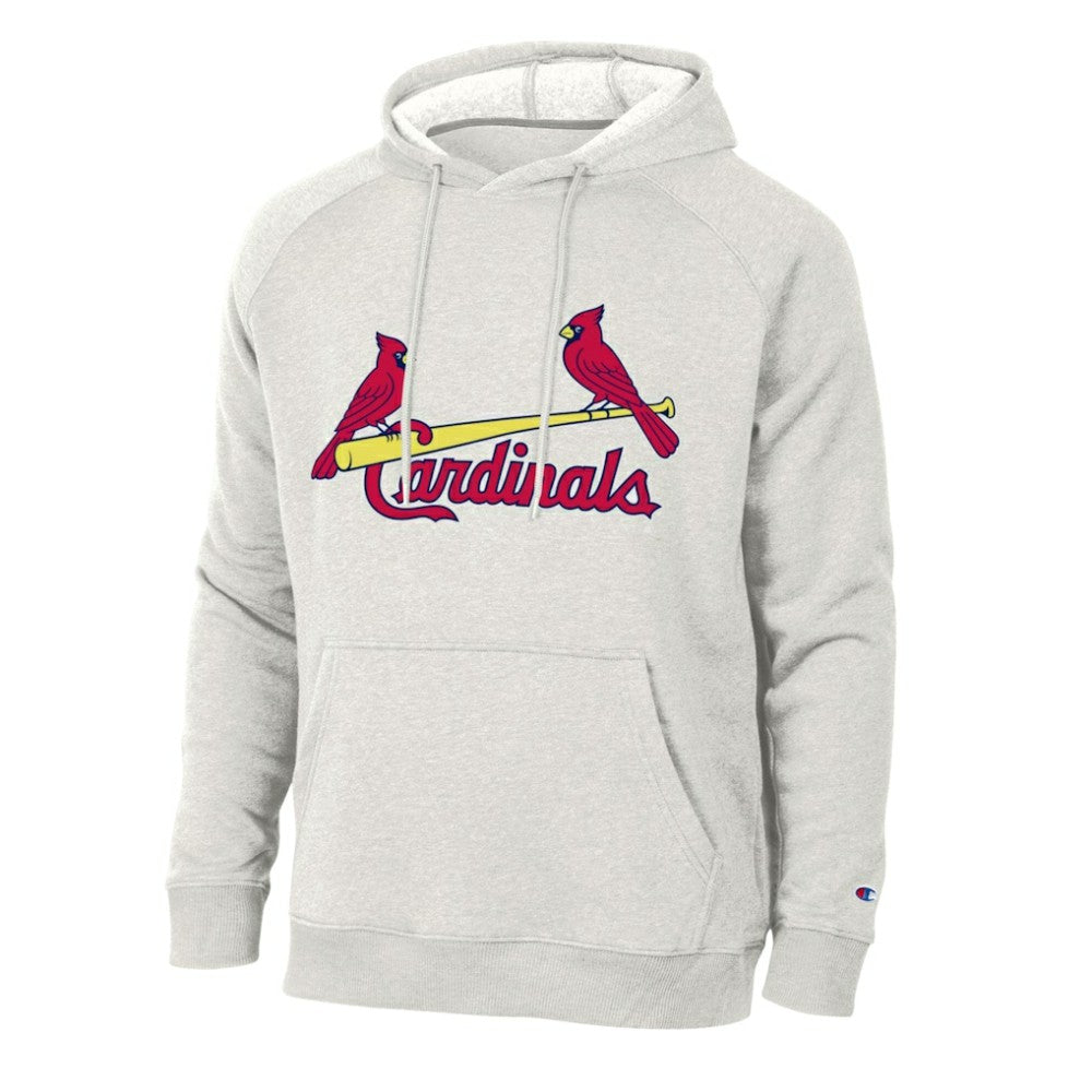 St. Louis Cardinals Champion Triumph Tri-Blend Raglan Hoodie - Heathered Core Ultra Light Grey Hoodies