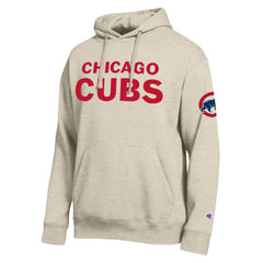 Chicago Cubs Champion All Star Chenille Patch Hoodie - Oatmeal Hoodies