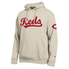 Cincinnati Reds Champion All Star Chenille Patch Hoodie - Oatmeal Hoodies
