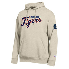 Detroit Tigers Champion All Star Chenille Patch Hoodie - Oatmeal Hoodies